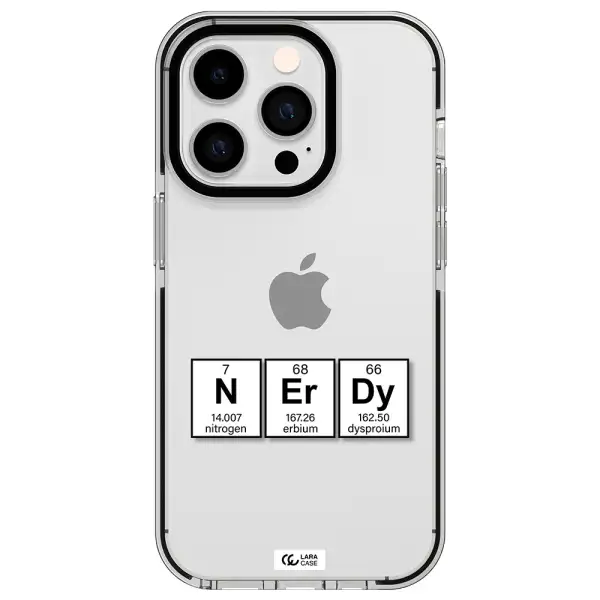 a group of periodic table symbols Apple iPhone 14 pro impact black border Case