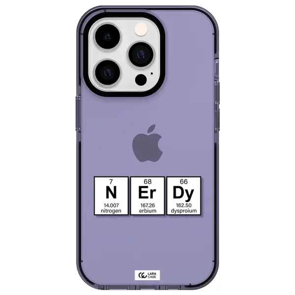 a group of periodic table symbols Apple iPhone 14 pro impact Lilac Case