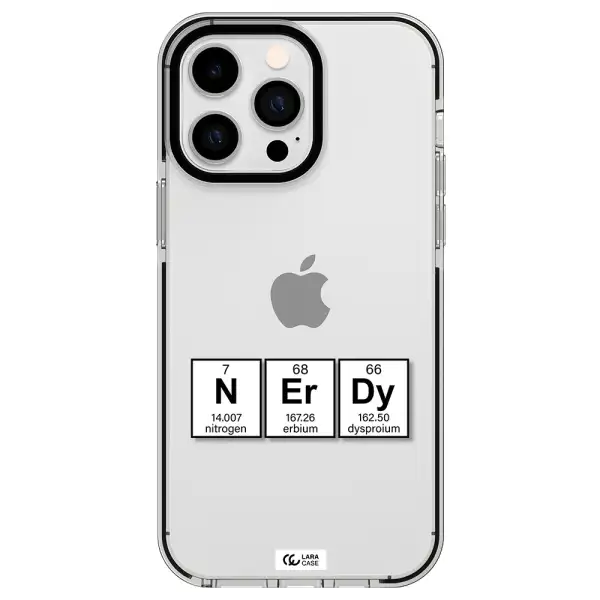 a group of periodic table symbols Apple iPhone 14 pro max impact black border Case