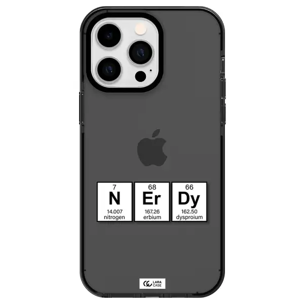 a group of periodic table symbols Apple iPhone 14 pro max impact Smoke Black Case