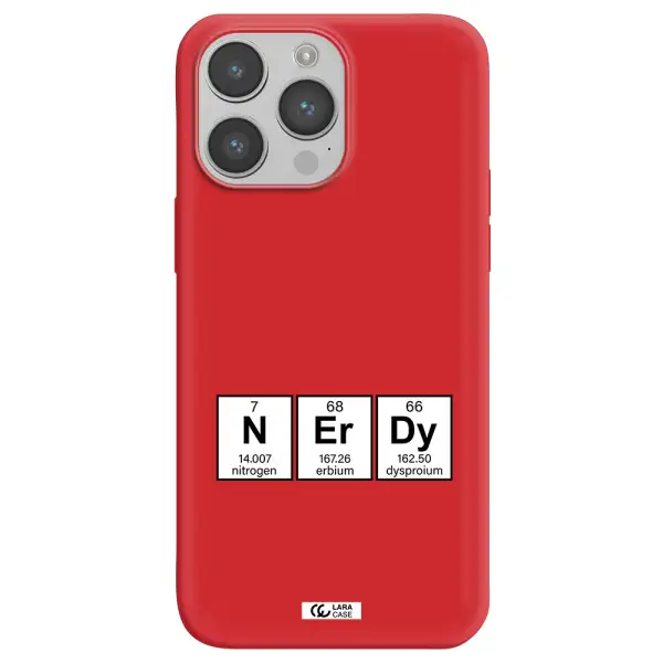 a group of periodic table symbols Apple iPhone 14 pro Silicone Imperial Red Case