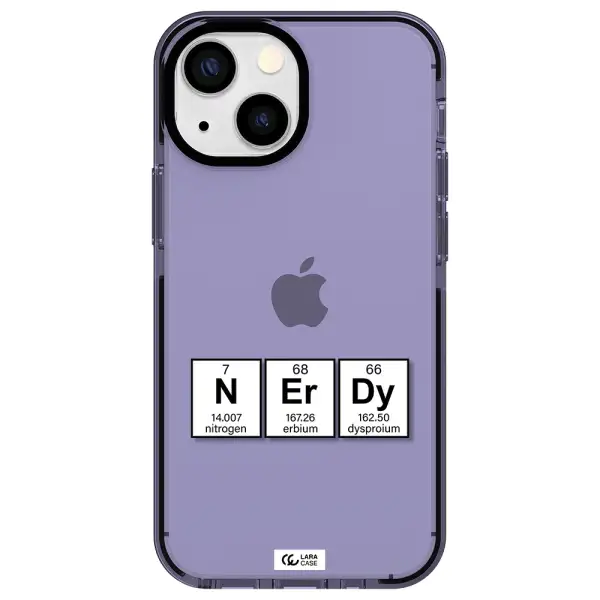 a group of periodic table symbols Apple iPhone 15 impact Lilac Case