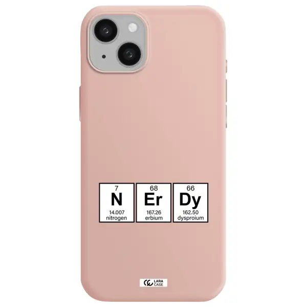 a group of periodic table symbols Apple iphone 15 plus Silicone pastel pink Case