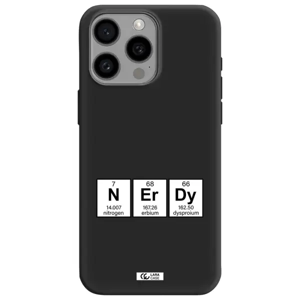 a group of periodic table symbols Apple Iphone 15 Pro max Silicone black Case