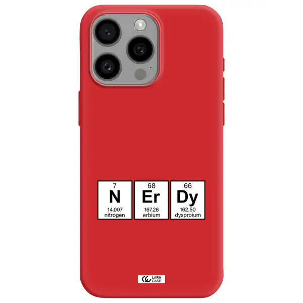 A Group Of Periodic Table Symbols Apple Iphone 15 Pro Max Silicone Imperial Red Case