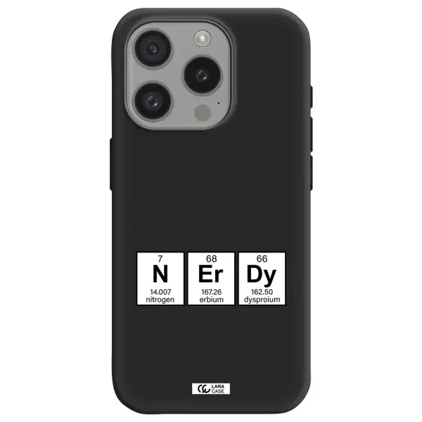 A Group Of Periodic Table Symbols Apple Iphone 15 Pro Silicone Black Case