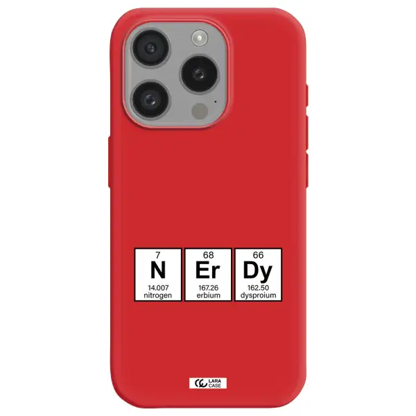 A Group Of Periodic Table Symbols Apple Iphone 15 Pro Silicone Imperial Red Case