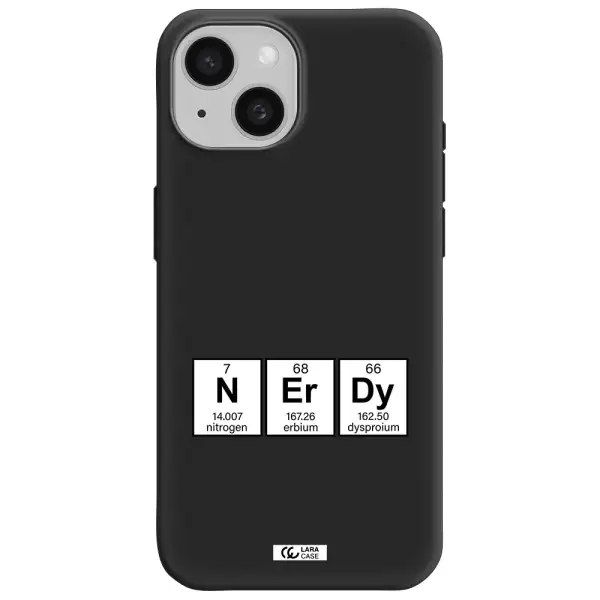 a group of periodic table symbols Apple iPhone 15 Silicone black Case