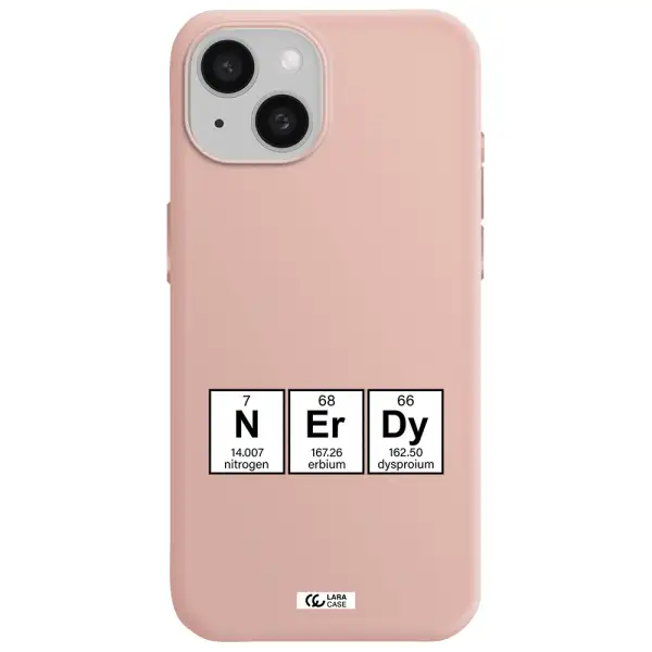 A Group Of Periodic Table Symbols Apple Iphone 15 Silicone Pastel Pink Case