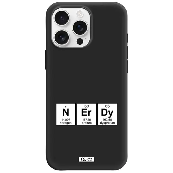 A Group Of Periodic Table Symbols Apple Iphone 16 Pro Max Silicone Black Case