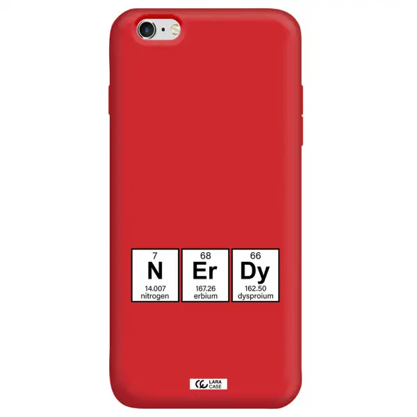 a group of periodic table symbols Apple iPhone 6 plus Silicone Imperial Red Case