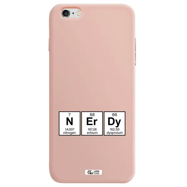 a group of periodic table symbols Apple iPhone 6 plus Silicone pastel pink Case
