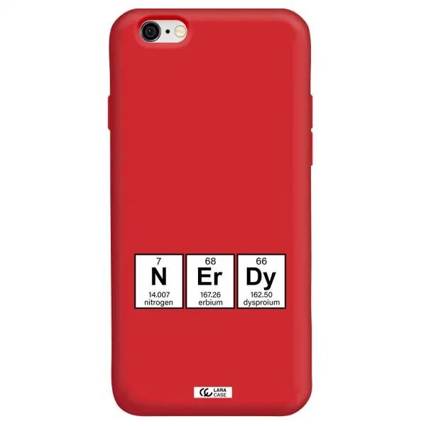 a group of periodic table symbols Apple iPhone 6 Silicone Imperial Red Case