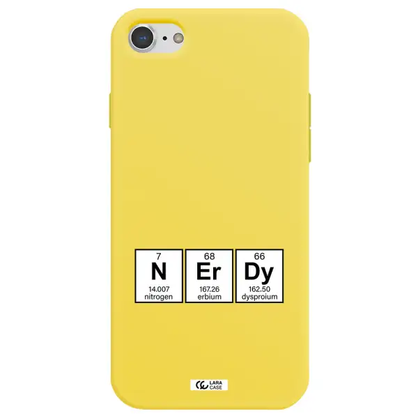 a group of periodic table symbols Apple iPhone 7 Silicone canary yellow Case
