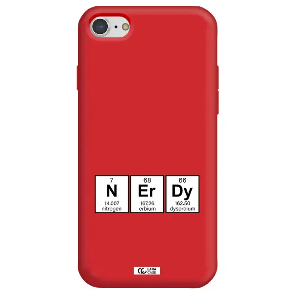 a group of periodic table symbols Apple iPhone 7 Silicone Imperial Red Case