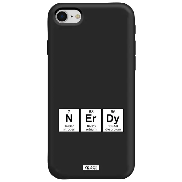 a group of periodic table symbols Apple iPhone se 2020 Silicone black Case