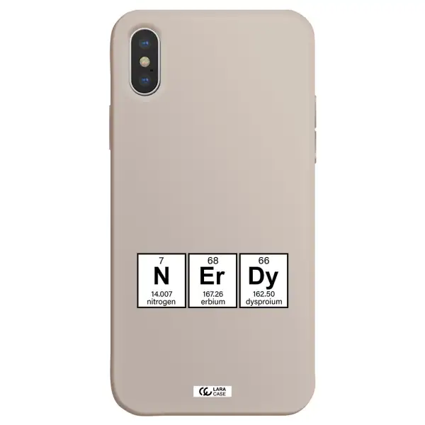a group of periodic table symbols Apple iPhone X Silicone Stone Case