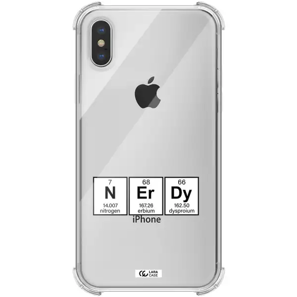 a group of periodic table symbols Apple iPhone XS Clear PC Case