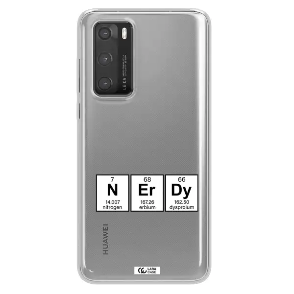 a group of periodic table symbols Huawei P40 Clear TPU Case