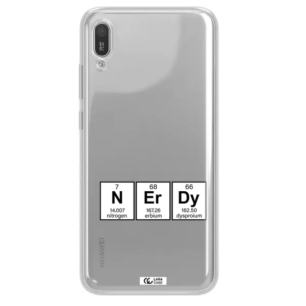 a group of periodic table symbols Huawei Y6 Pro 2019 Clear TPU Case