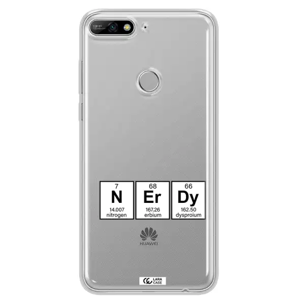a group of periodic table symbols Huawei Y7 2018 Clear TPU Case