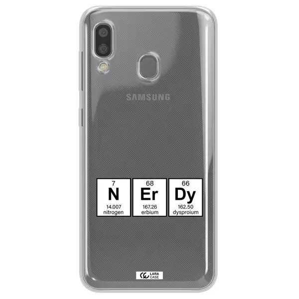 a group of periodic table symbols Samsung A20 Clear TPU Case