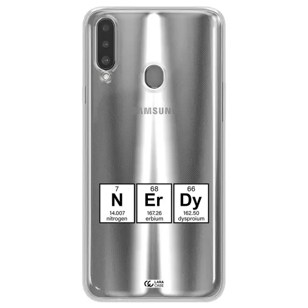 a group of periodic table symbols Samsung A20S Clear TPU Case
