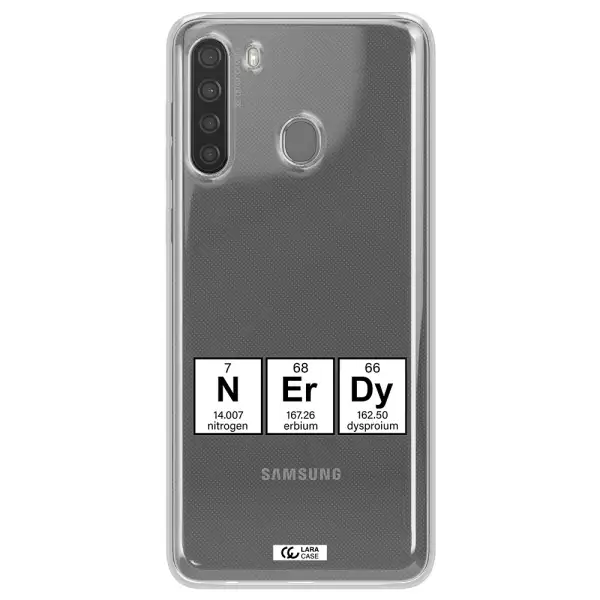a group of periodic table symbols Samsung A21 Clear TPU Case