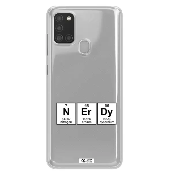 a group of periodic table symbols Samsung A21S Clear TPU Case