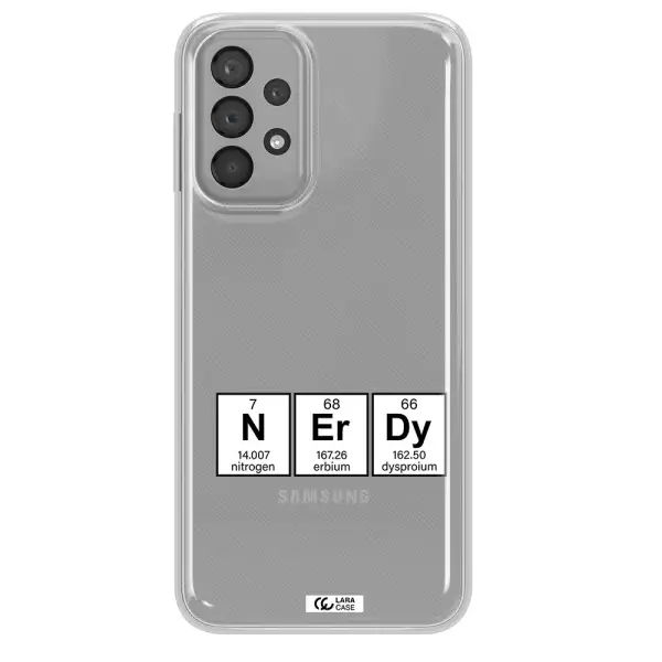 a group of periodic table symbols Samsung A23 Clear TPU Case