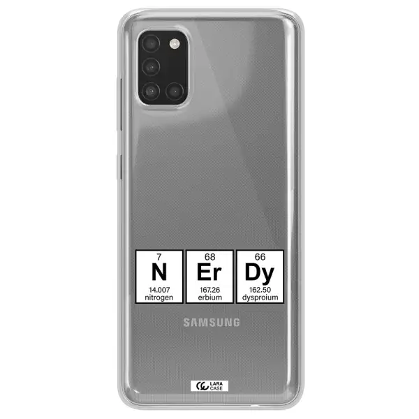 a group of periodic table symbols Samsung A31 Clear TPU Case