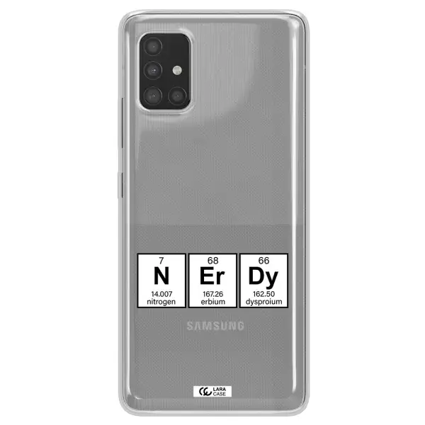 a group of periodic table symbols Samsung A51 Clear TPU Case