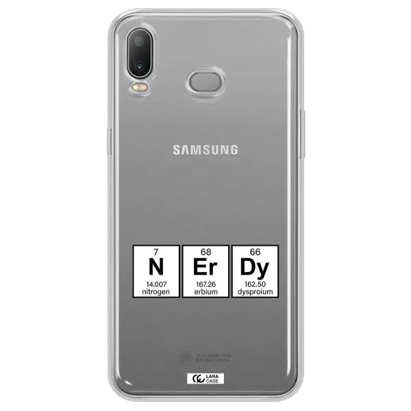 a group of periodic table symbols Samsung A6S Clear TPU Case