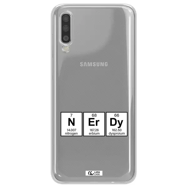 a group of periodic table symbols Samsung A70 Clear TPU Case