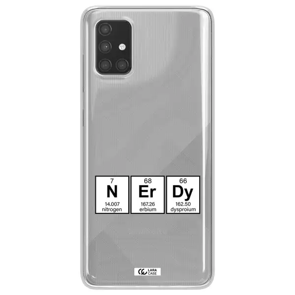 a group of periodic table symbols Samsung A71 Clear TPU Case