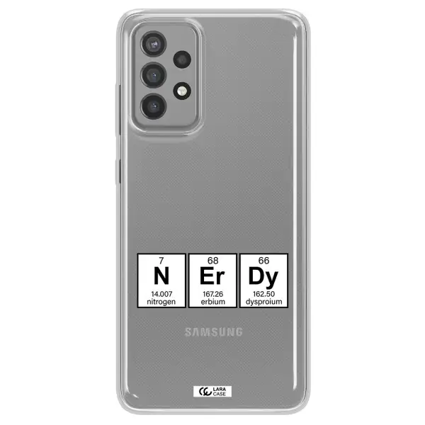 a group of periodic table symbols Samsung A72 Clear TPU Case