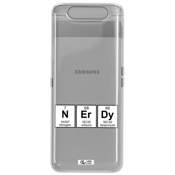 a group of periodic table symbols Samsung A80 Clear TPU Case