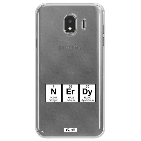 a group of periodic table symbols Samsung J4 Clear TPU Case