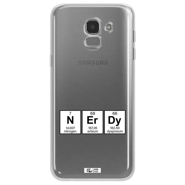a group of periodic table symbols Samsung J6 Clear TPU Case