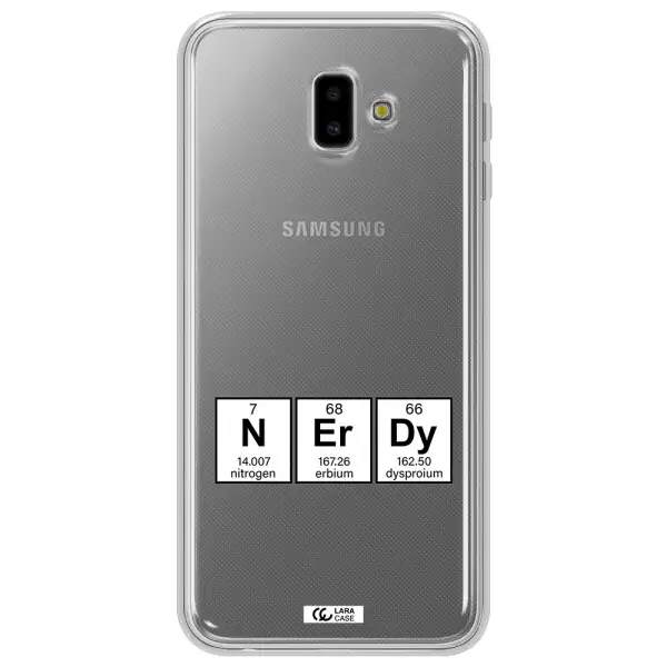 a group of periodic table symbols Samsung J6 Plus Clear TPU Case