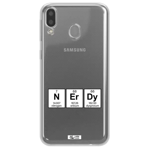 a group of periodic table symbols Samsung M20 Clear TPU Case