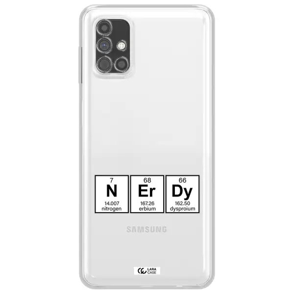 a group of periodic table symbols Samsung M51 Clear TPU Case