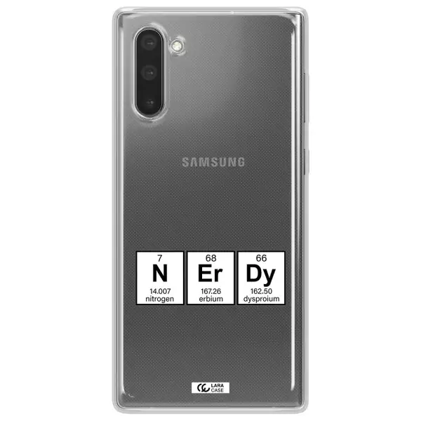 a group of periodic table symbols Samsung Note 10 Clear TPU Case