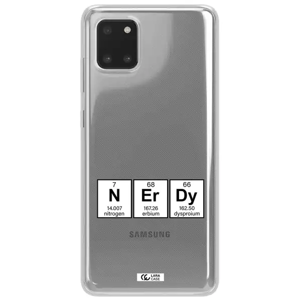a group of periodic table symbols Samsung Note 10 Lite Clear TPU Case