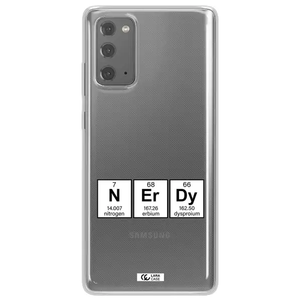 a group of periodic table symbols Samsung Note 20 Clear TPU Case