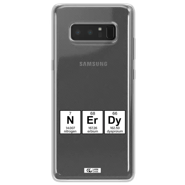 a group of periodic table symbols Samsung Note 8 Clear TPU Case