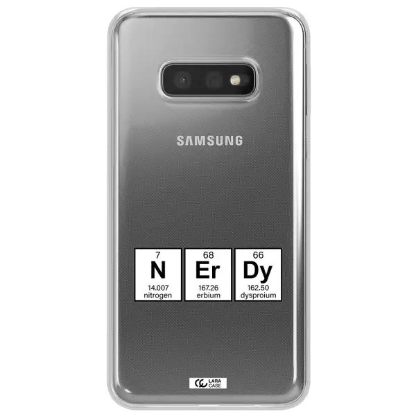 a group of periodic table symbols Samsung S10e Clear TPU Case