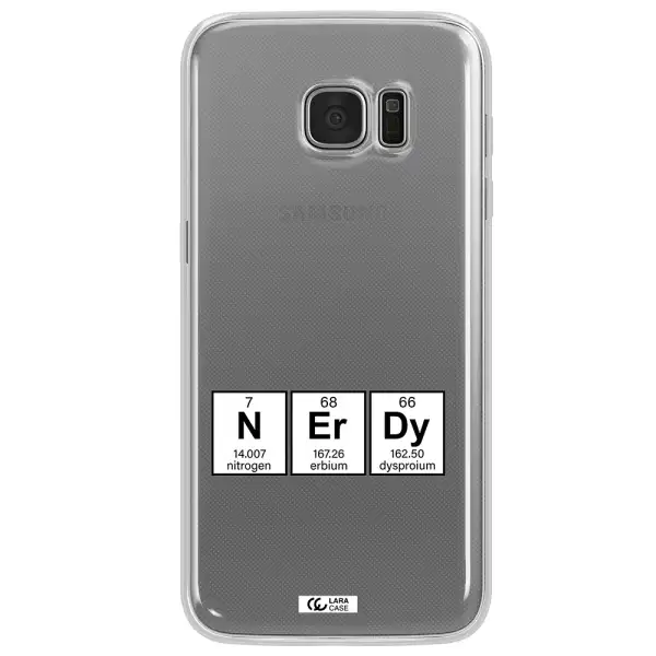 a group of periodic table symbols Samsung S7 Edge Clear TPU Case