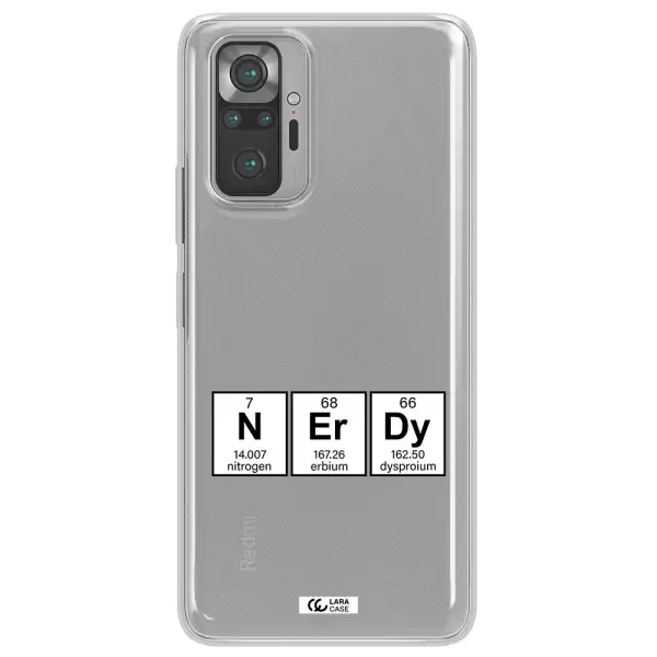 a group of periodic table symbols Xiaomi Note 10 Pro Clear TPU Case
