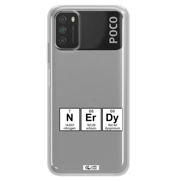 a group of periodic table symbols Xiaomi Poco M3 Clear TPU Case